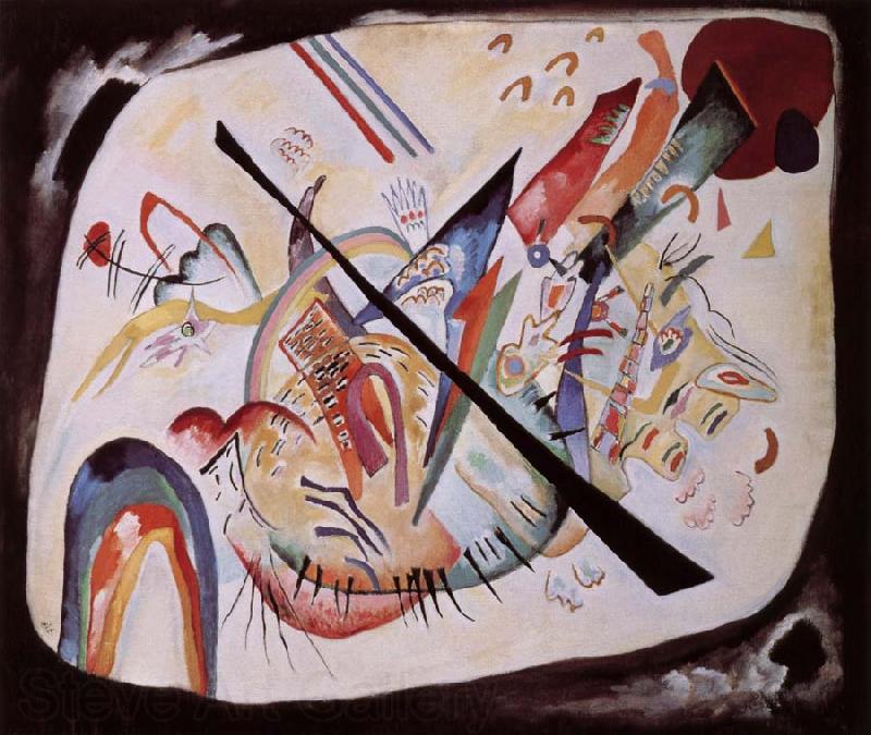 Wassily Kandinsky Feher ovalis Norge oil painting art